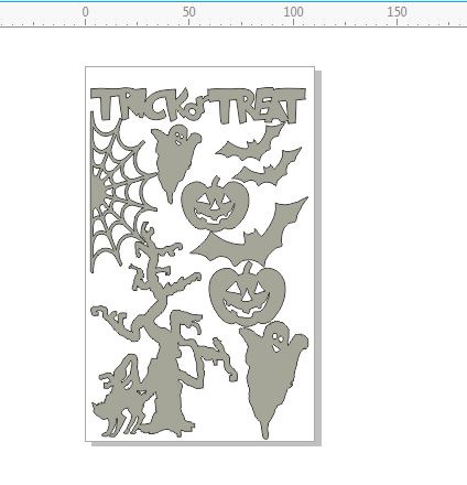 trick or treat 110 x 180mm  Halloween ,ghost,pumpkin, MIN Buy 3